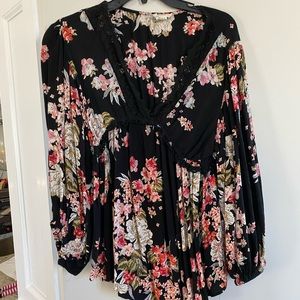 Boho Floral Maternity Top